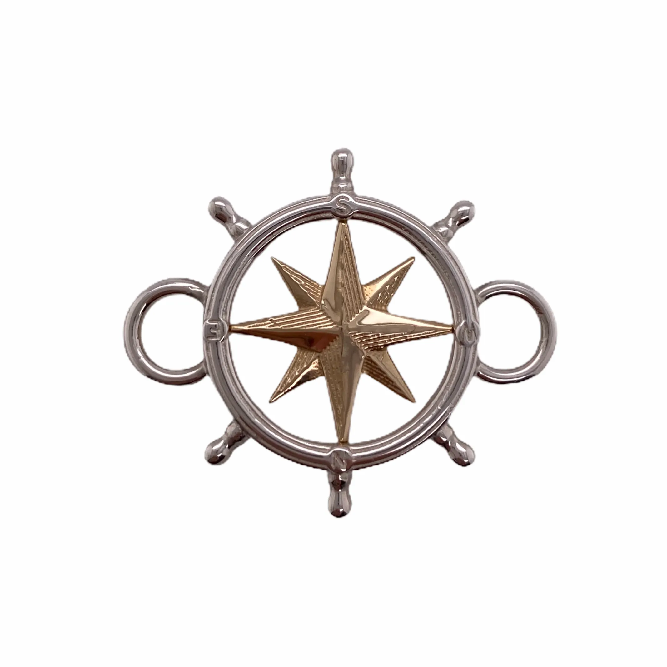 Gold & Silver Ship's Wheel Bracelet Top