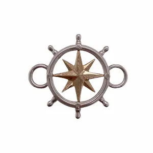 Gold & Silver Ship's Wheel Bracelet Top