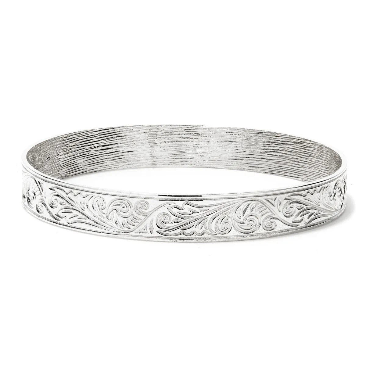Gold Carved Bangle - Adults
