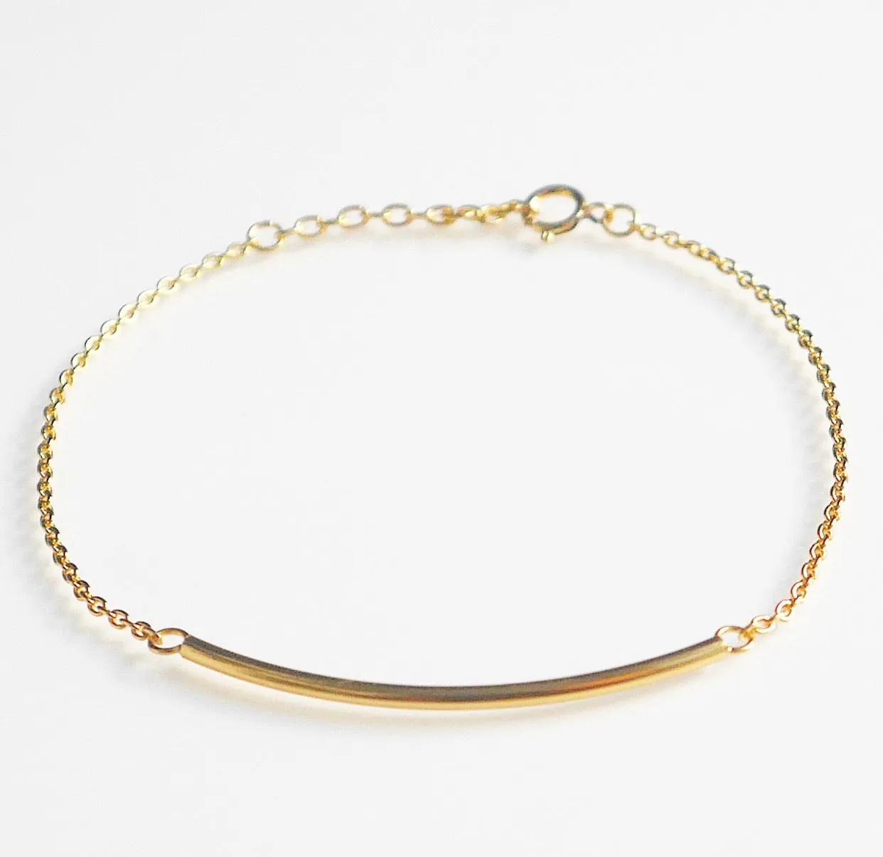 Golden Bar Daily 18k Gold Plated Over .925 Sterling Silver Bracelet