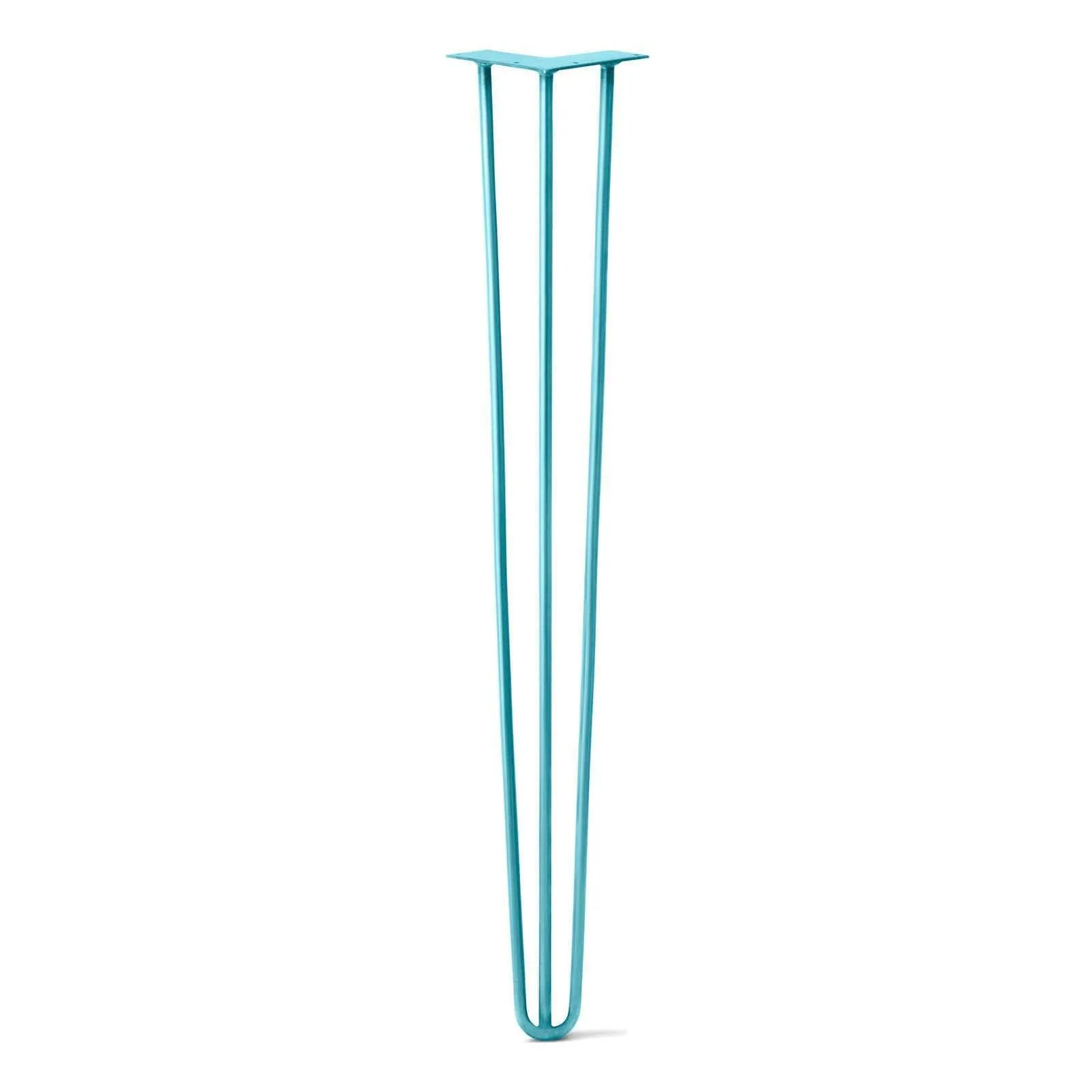 Hairpin Leg (Sold Separately), 3-Rod Design - Teal Powder Coated Finish