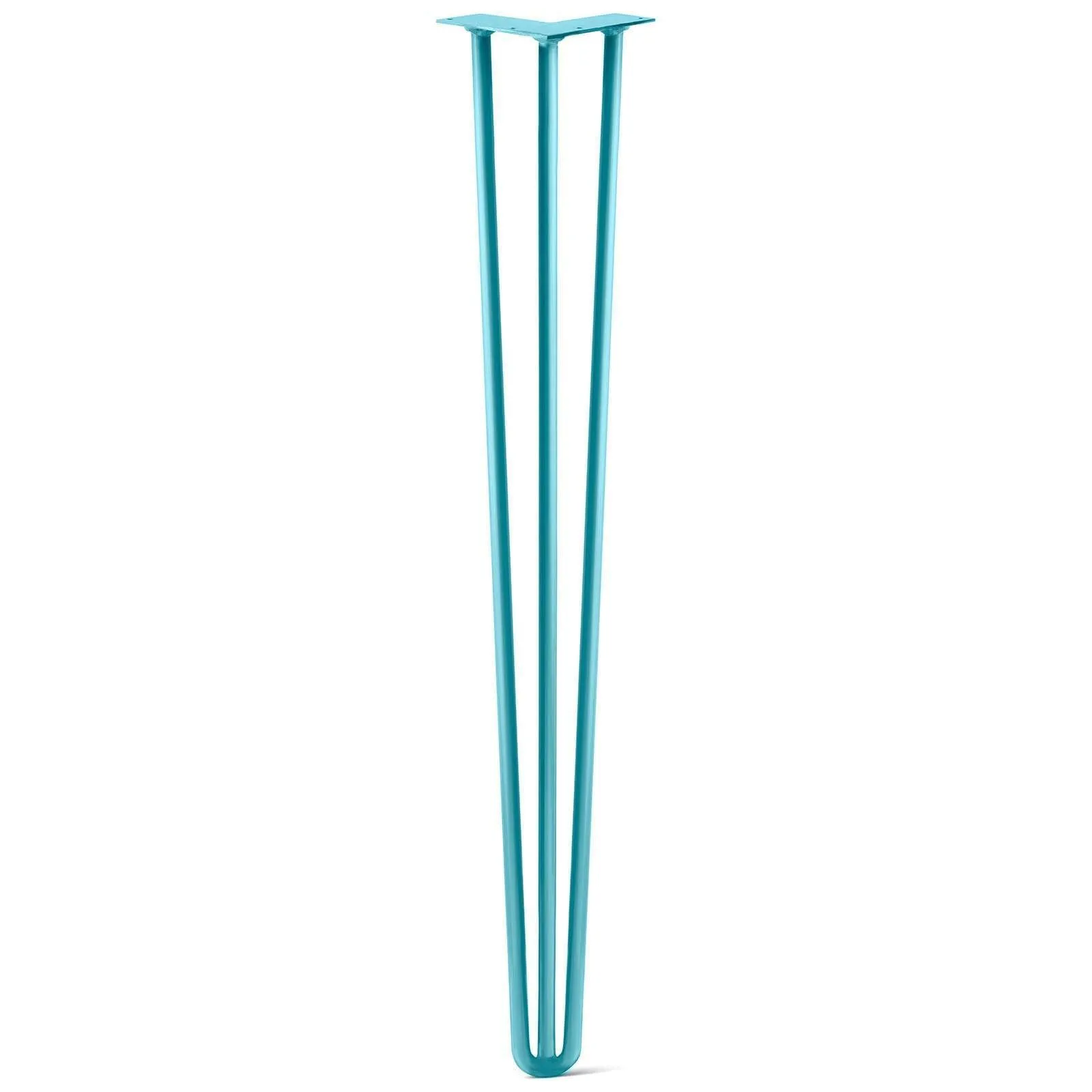 Hairpin Leg (Sold Separately), 3-Rod Design - Teal Powder Coated Finish