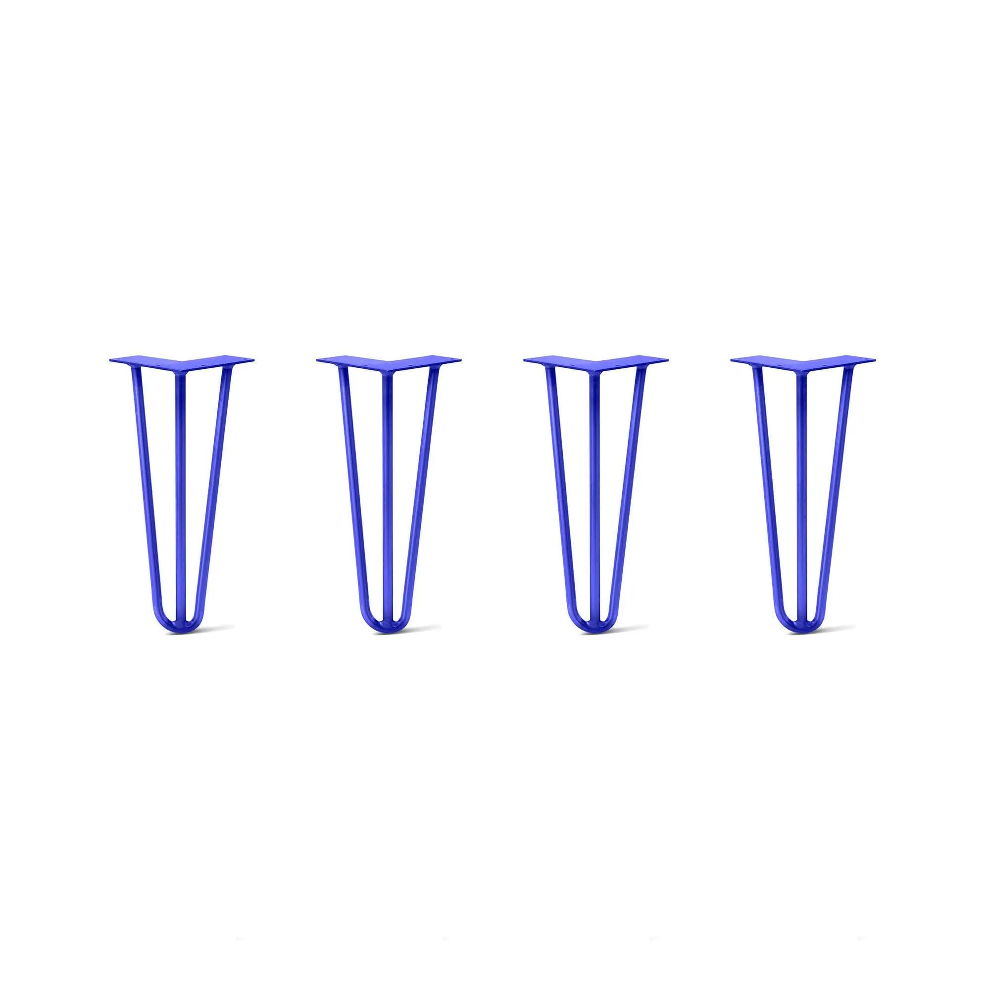Hairpin Legs Set of 4, 3-Rod Design - Blue Powder Coated Finish