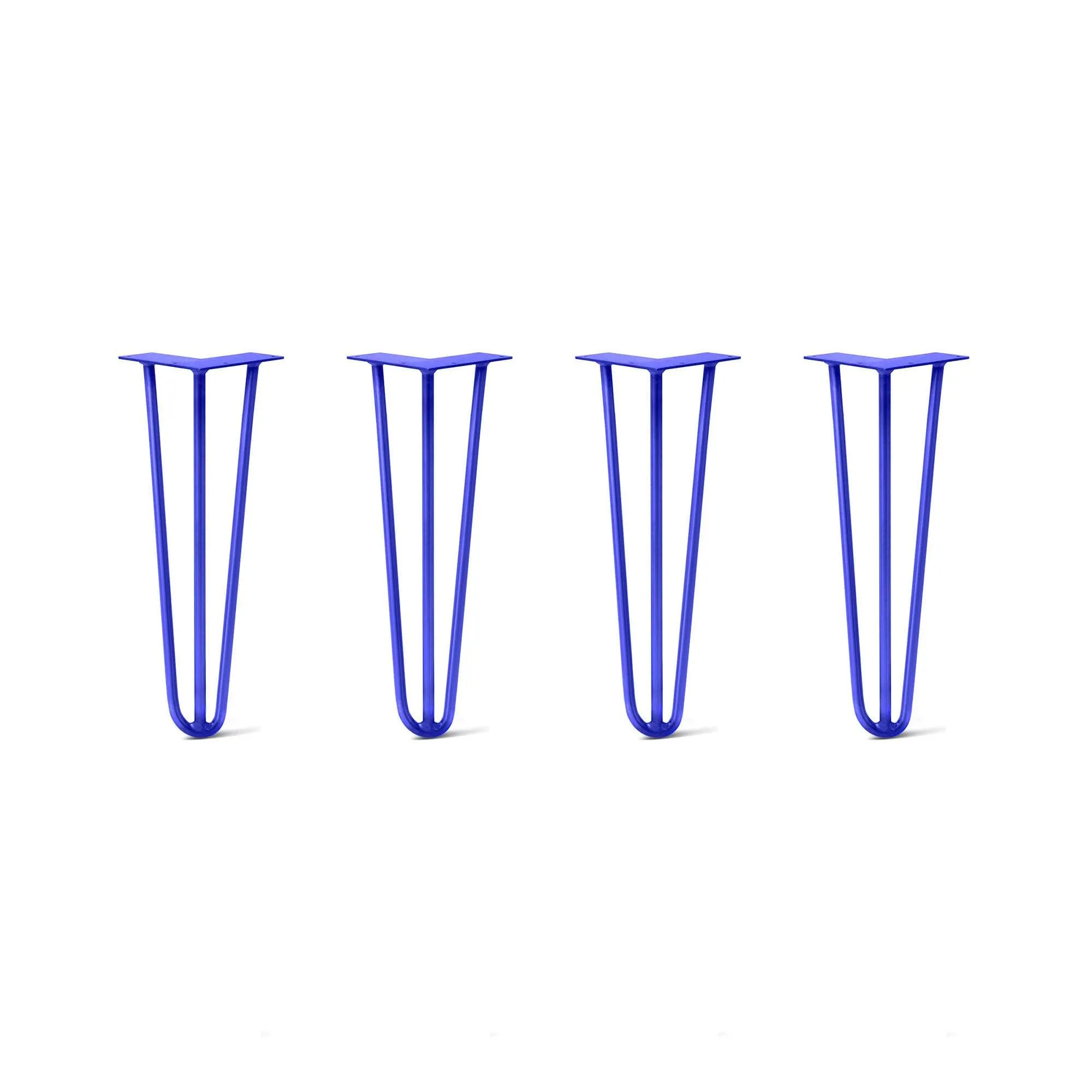 Hairpin Legs Set of 4, 3-Rod Design - Blue Powder Coated Finish