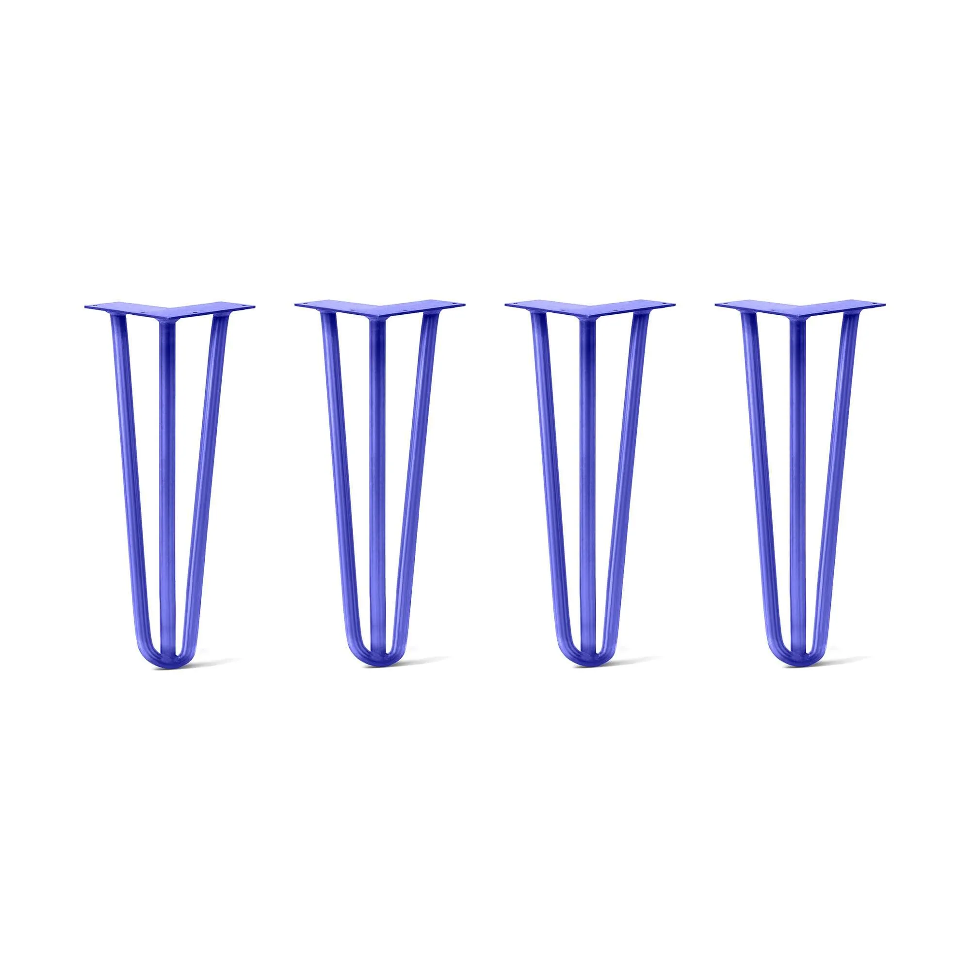 Hairpin Legs Set of 4, 3-Rod Design - Blue Powder Coated Finish