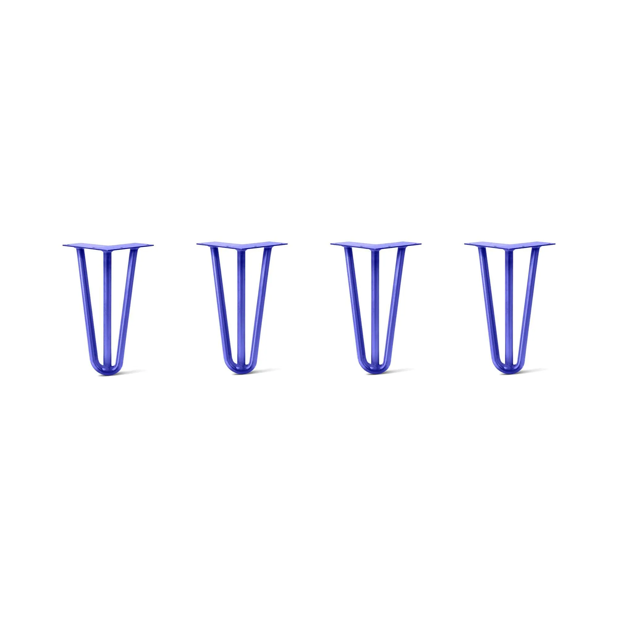 Hairpin Legs Set of 4, 3-Rod Design - Blue Powder Coated Finish