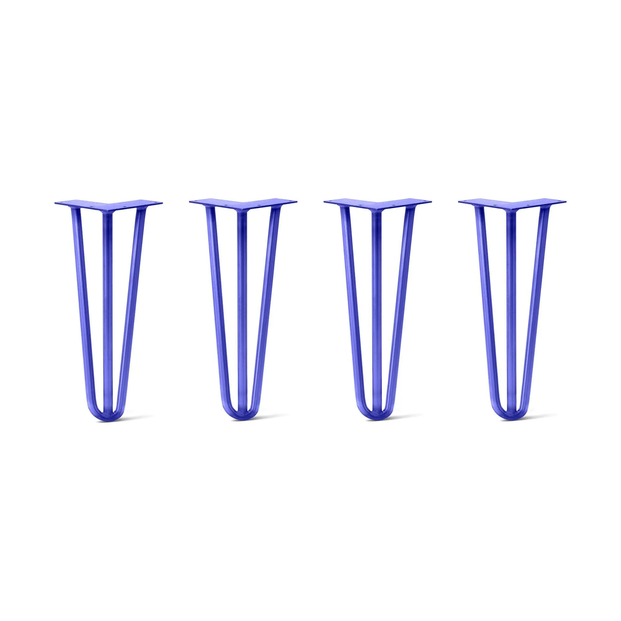 Hairpin Legs Set of 4, 3-Rod Design - Blue Powder Coated Finish