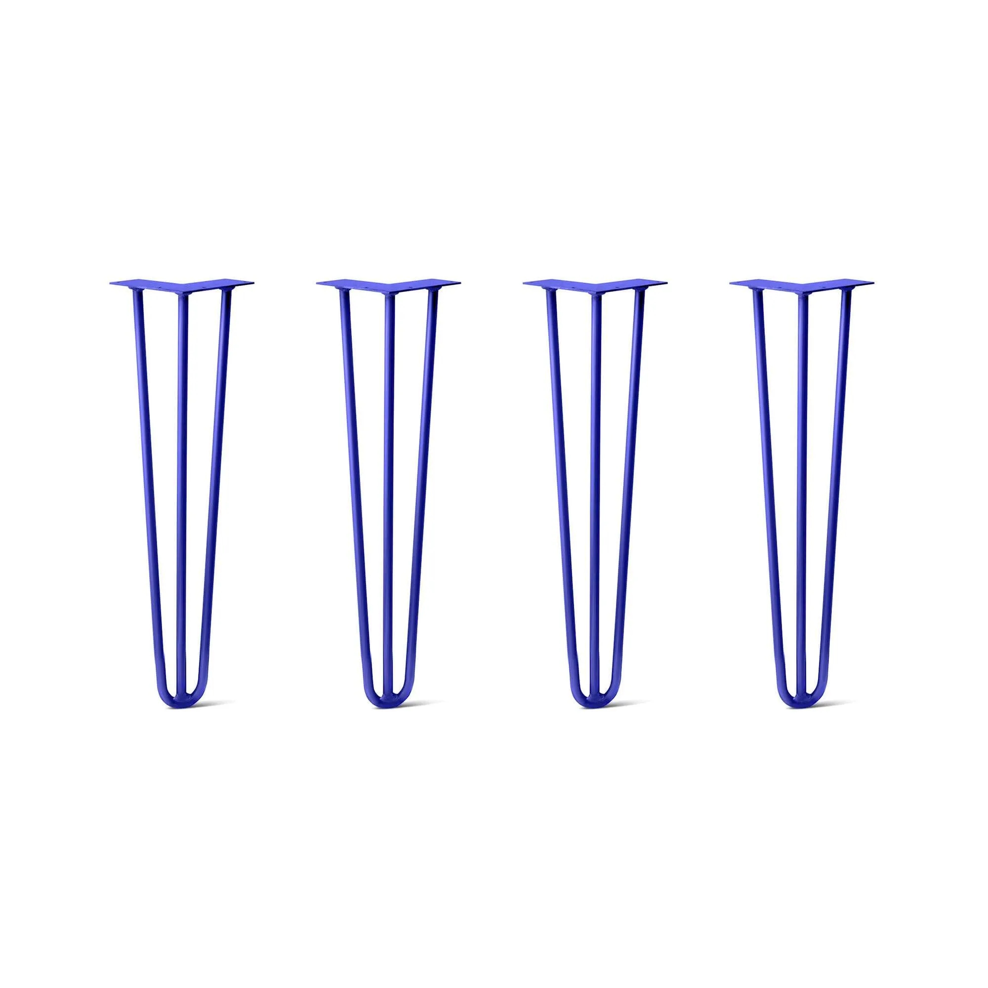 Hairpin Legs Set of 4, 3-Rod Design - Blue Powder Coated Finish