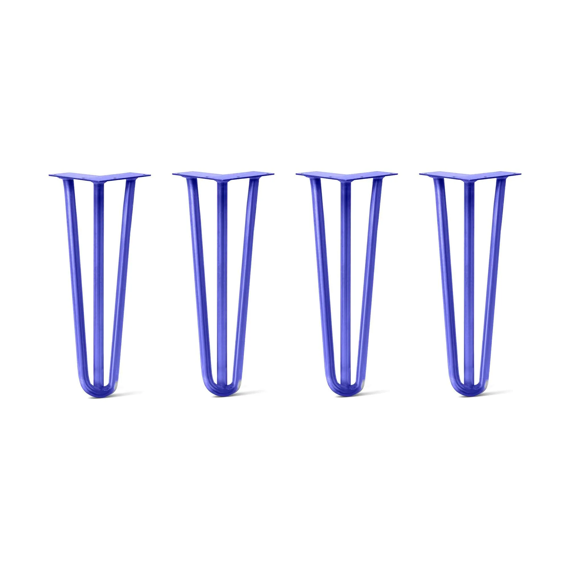Hairpin Legs Set of 4, 3-Rod Design - Blue Powder Coated Finish