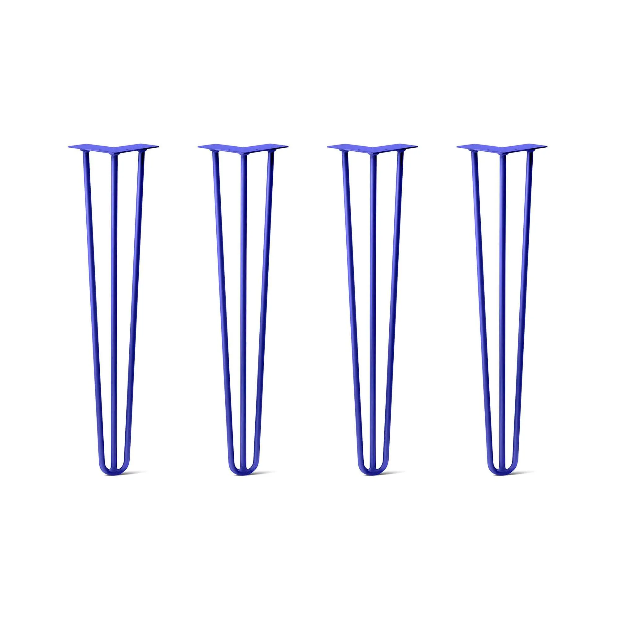 Hairpin Legs Set of 4, 3-Rod Design - Blue Powder Coated Finish