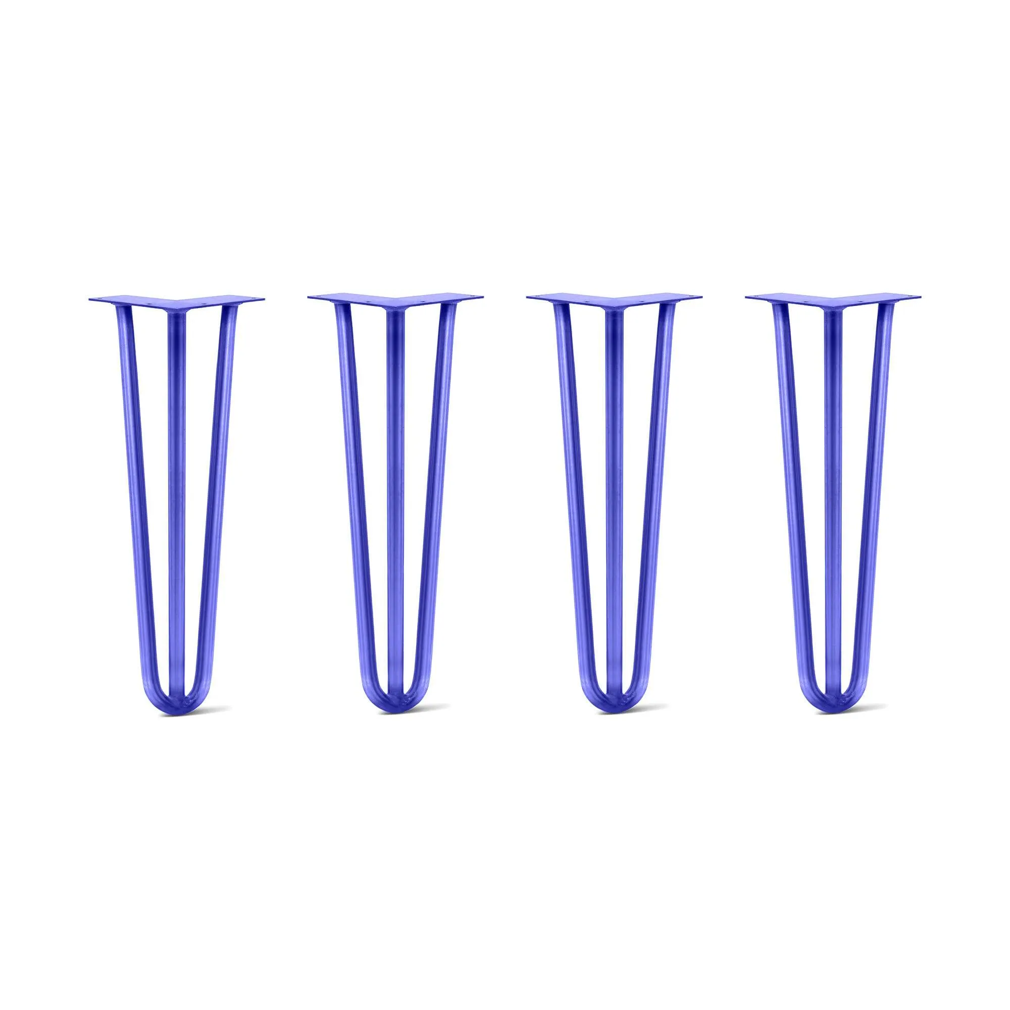 Hairpin Legs Set of 4, 3-Rod Design - Blue Powder Coated Finish