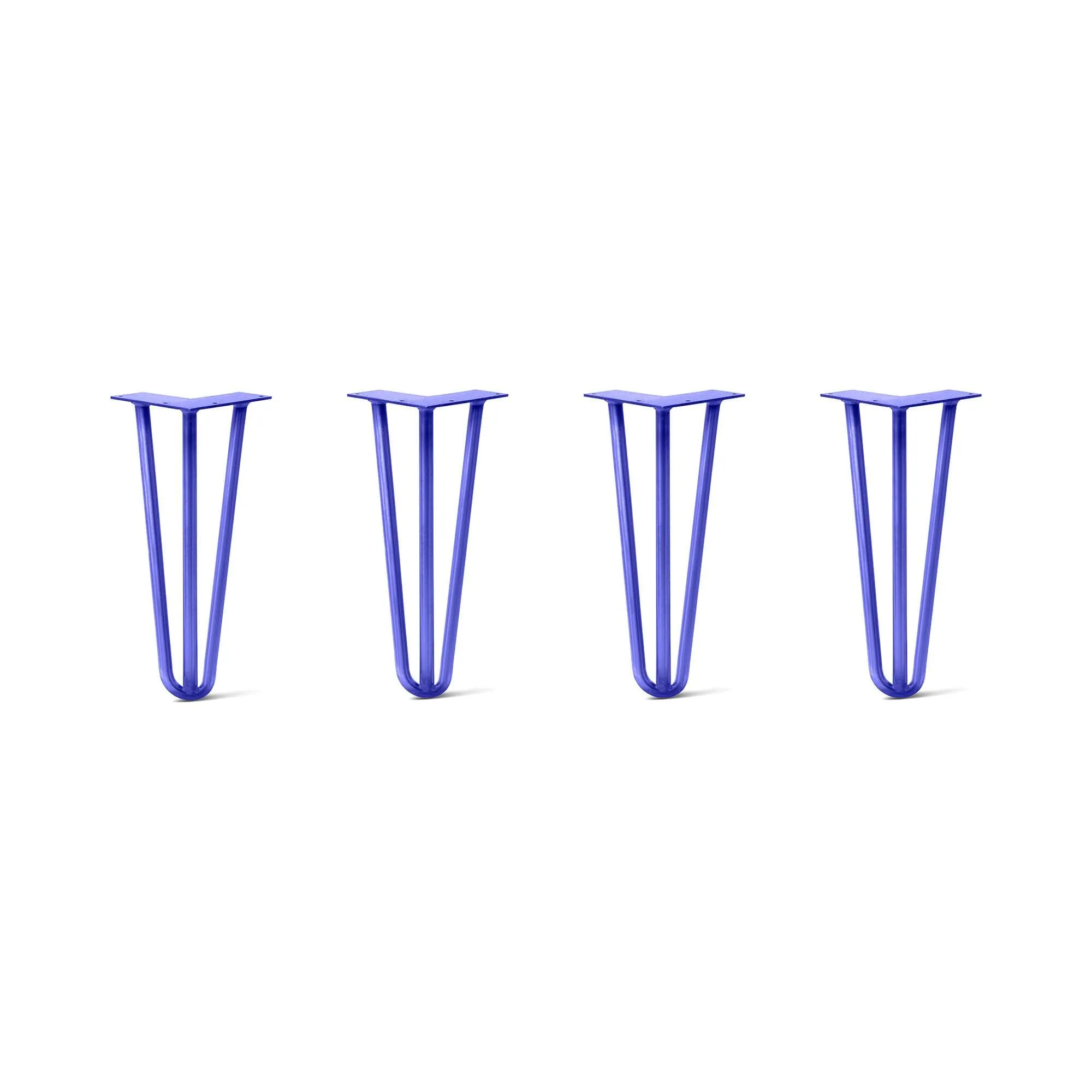 Hairpin Legs Set of 4, 3-Rod Design - Blue Powder Coated Finish