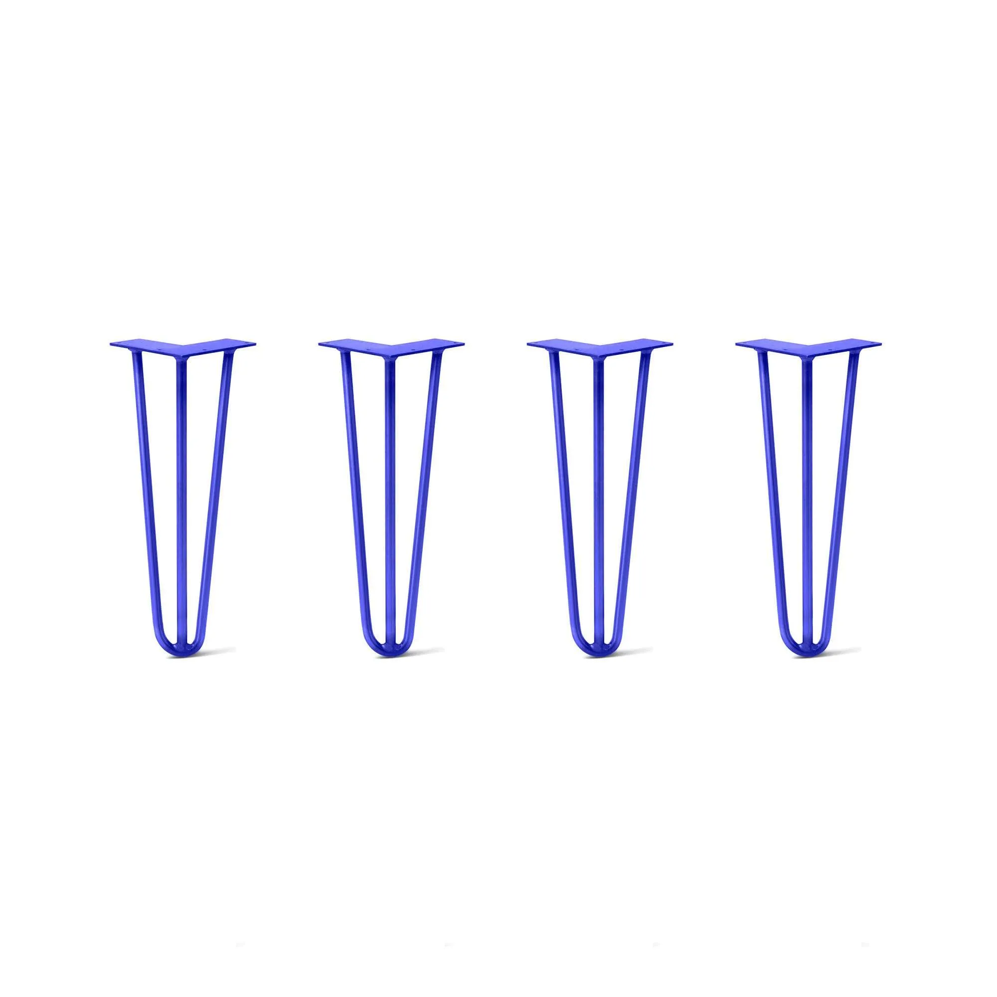 Hairpin Legs Set of 4, 3-Rod Design - Blue Powder Coated Finish