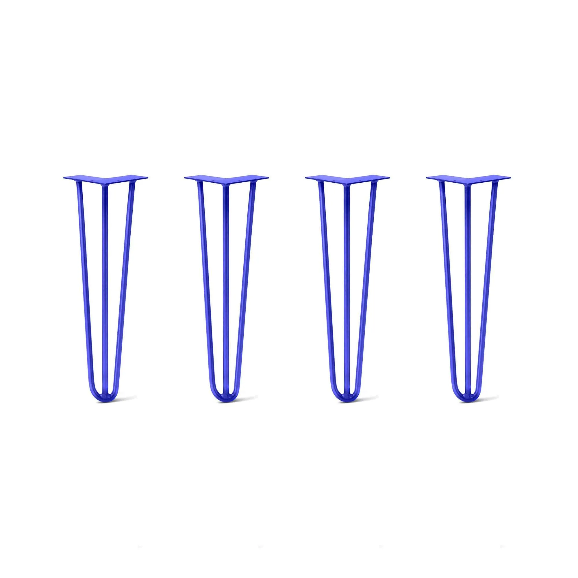 Hairpin Legs Set of 4, 3-Rod Design - Blue Powder Coated Finish