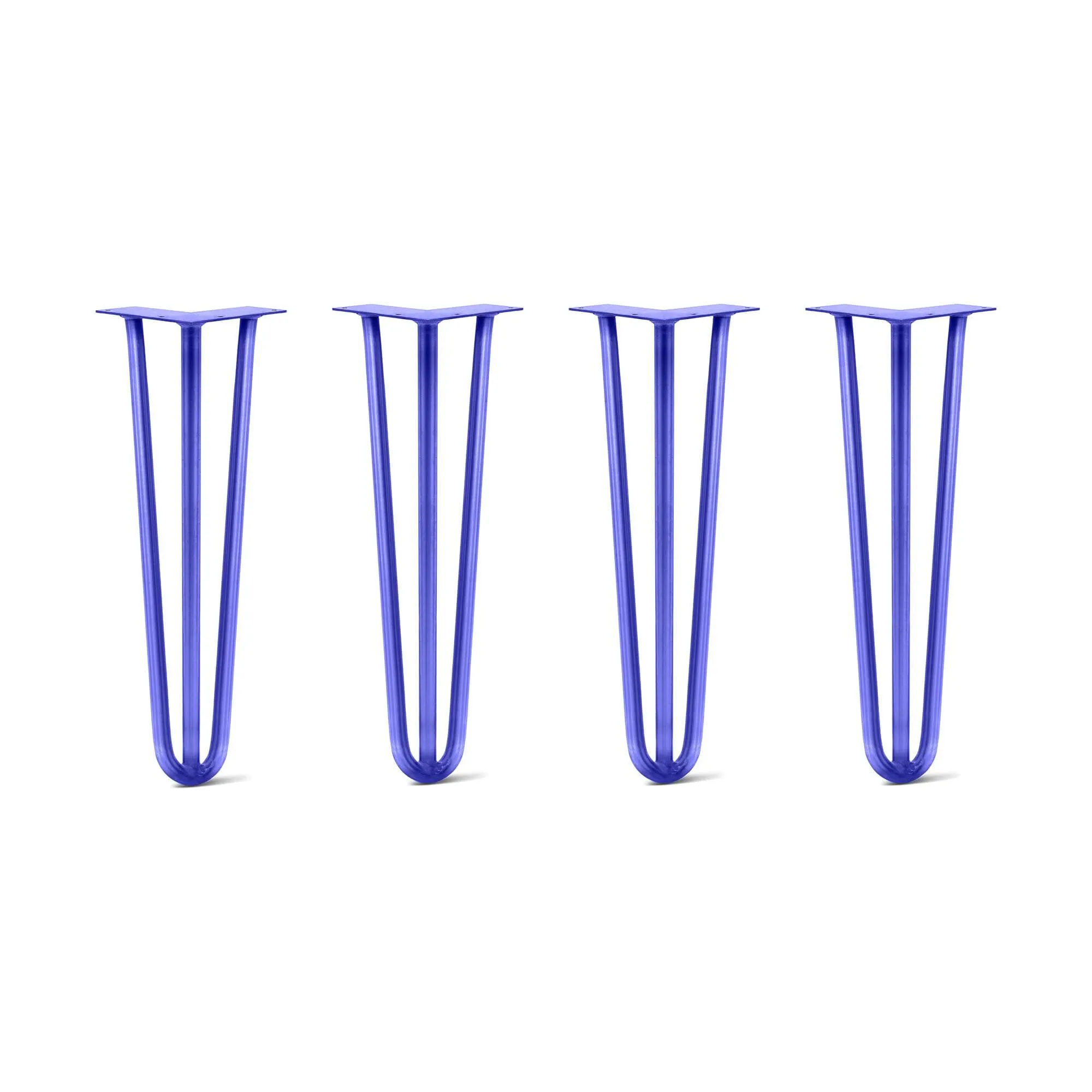 Hairpin Legs Set of 4, 3-Rod Design - Blue Powder Coated Finish
