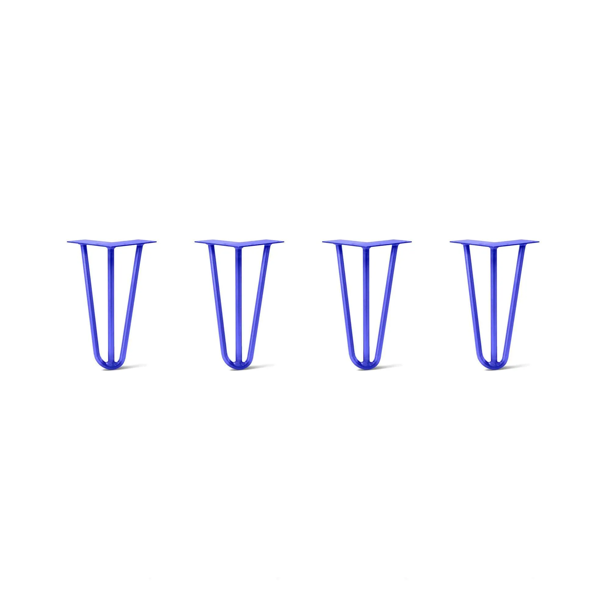 Hairpin Legs Set of 4, 3-Rod Design - Blue Powder Coated Finish