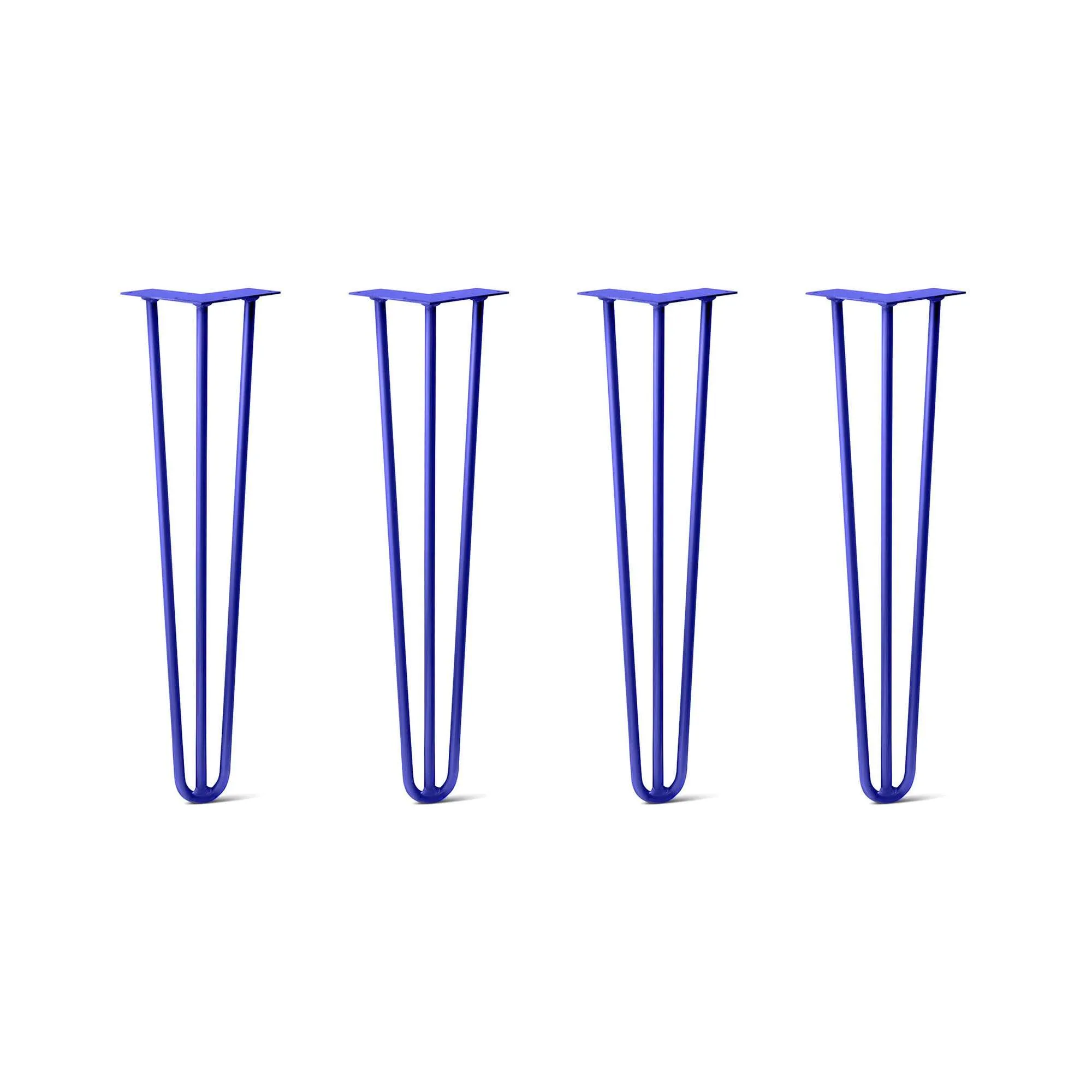Hairpin Legs Set of 4, 3-Rod Design - Blue Powder Coated Finish
