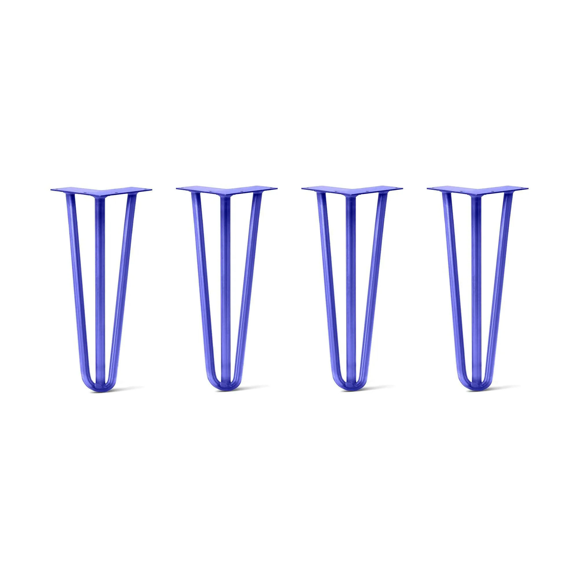 Hairpin Legs Set of 4, 3-Rod Design - Blue Powder Coated Finish