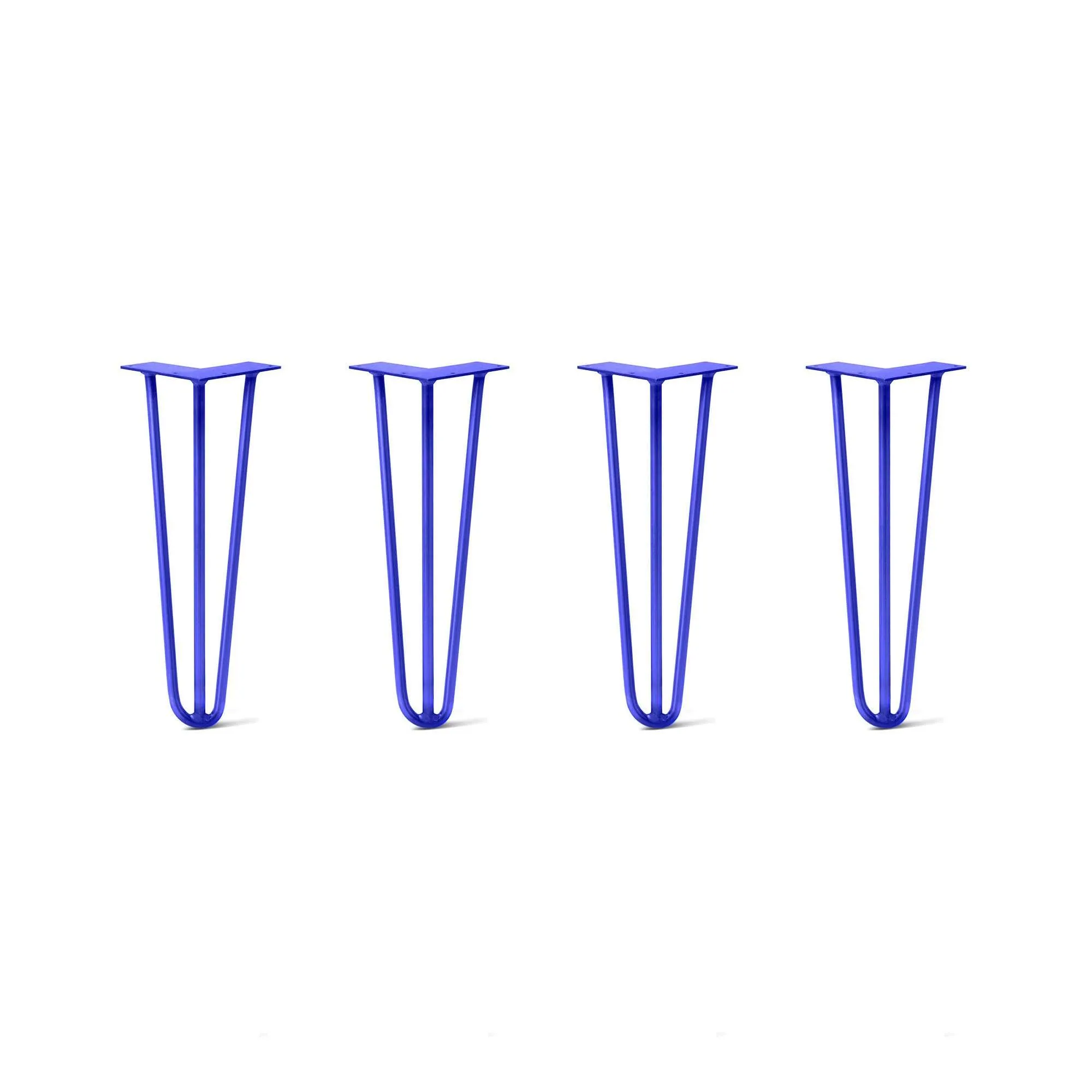 Hairpin Legs Set of 4, 3-Rod Design - Blue Powder Coated Finish