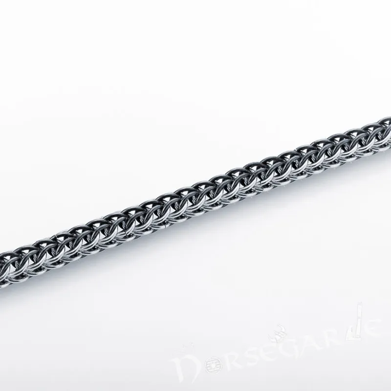 Handcrafted Heavy Weave Wolf Bracelet - Sterling Silver