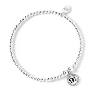 Harry Potter Sterling Silver Ball Bead  9 3/4 Charm Silver Bracelet HPSB011