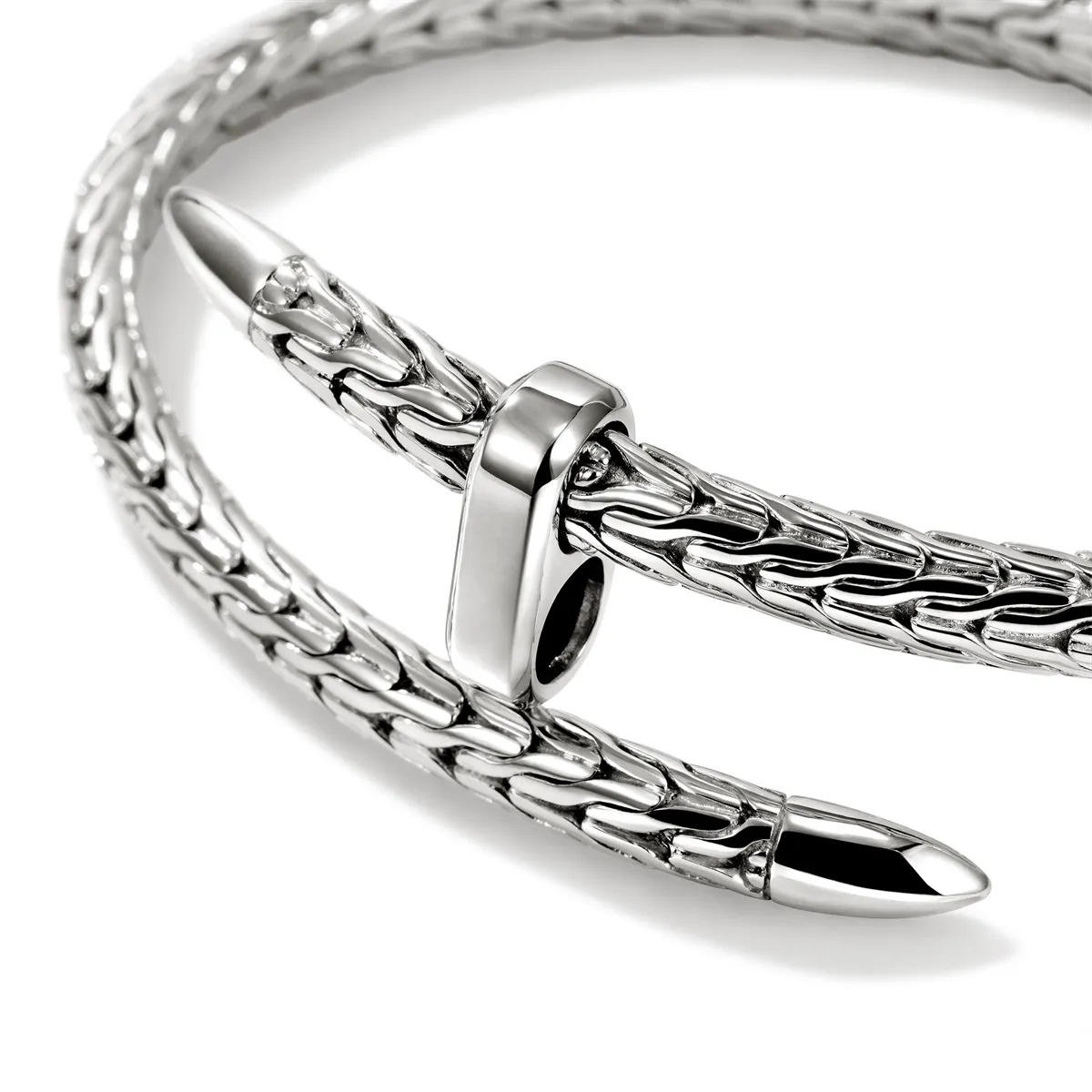 John Hardy Spear Silver Flex Cuff Bracelet