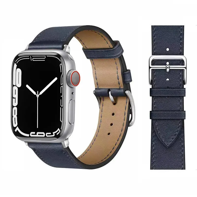 Leather Watch Straps for Apple Watch band 44mm 49mm 45mm 42mm 40mm 41mm 38mm sport bracelet iWatch series Ultra 9-8-7-6-5-4-3-SE