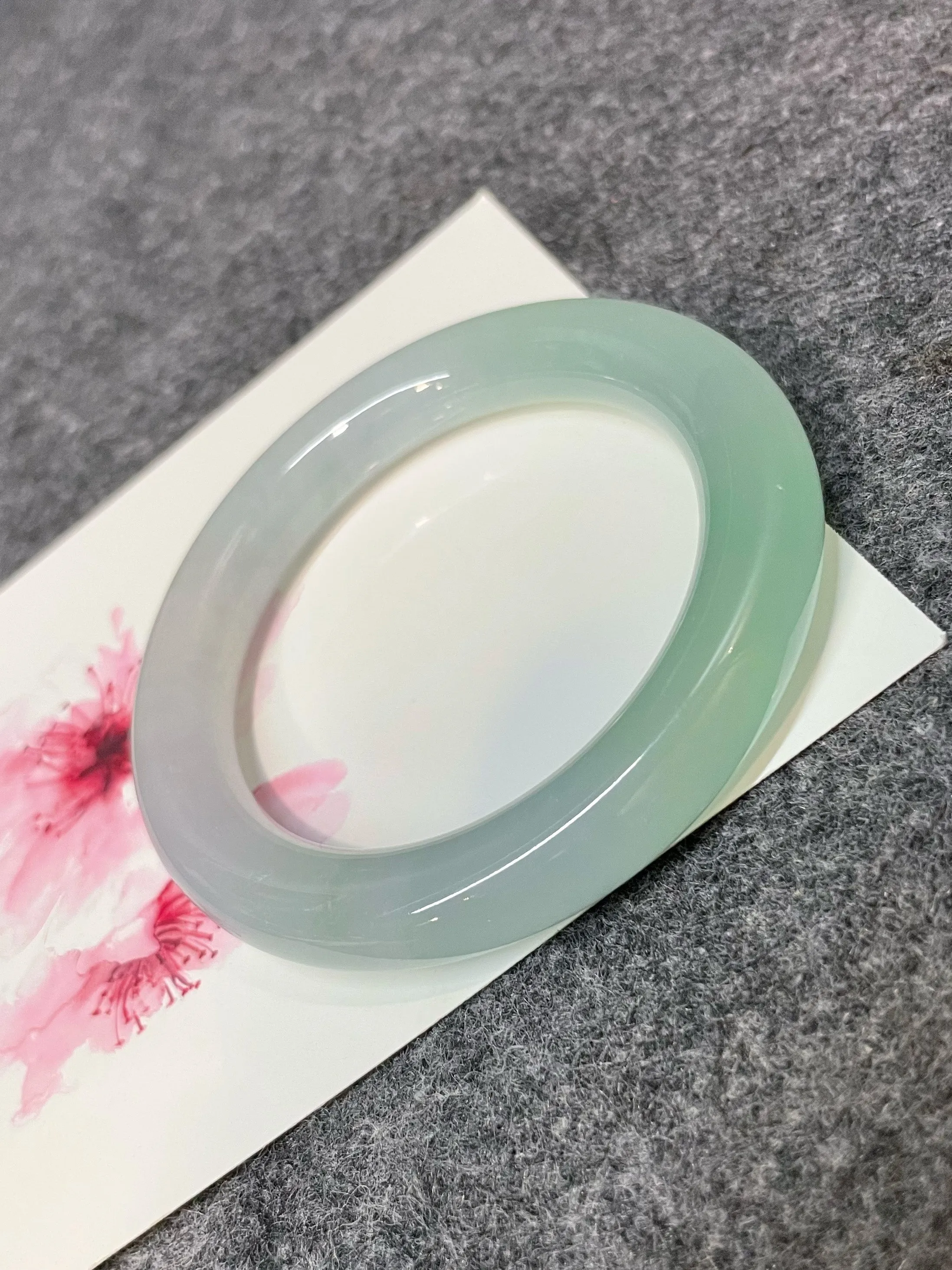 Light Green Jade Bangle | 56mm (NJBA156)