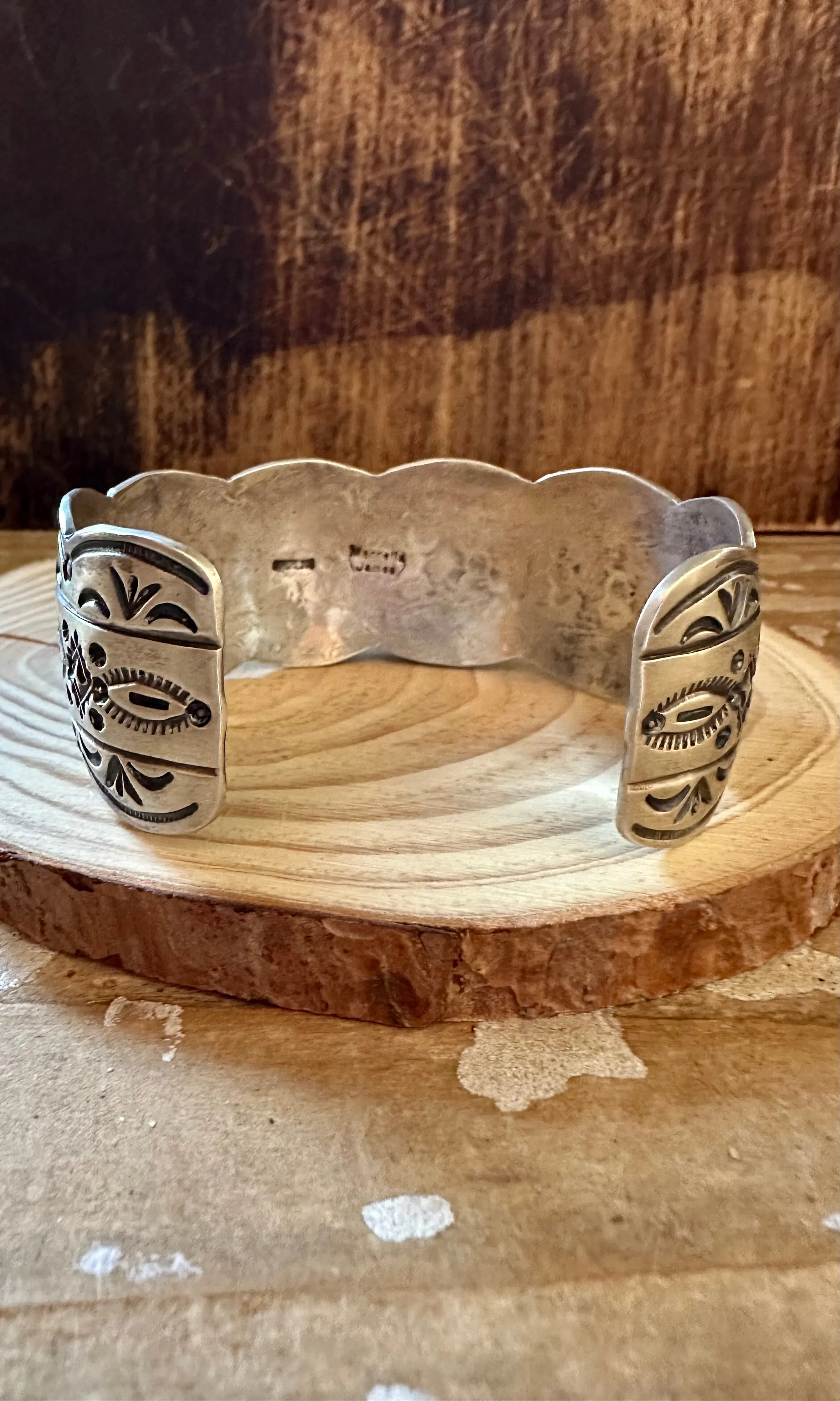 MARCELLA JAMES NAVAJO Turquoise Silver Cuff 70g