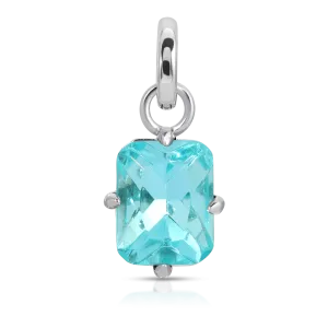 March Aquamarine Birthstone Charm - Emerald