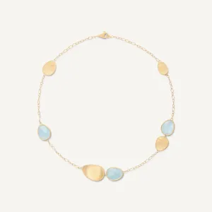 Marco Bicego Lunaria 18k Gold Aquamarine Necklace