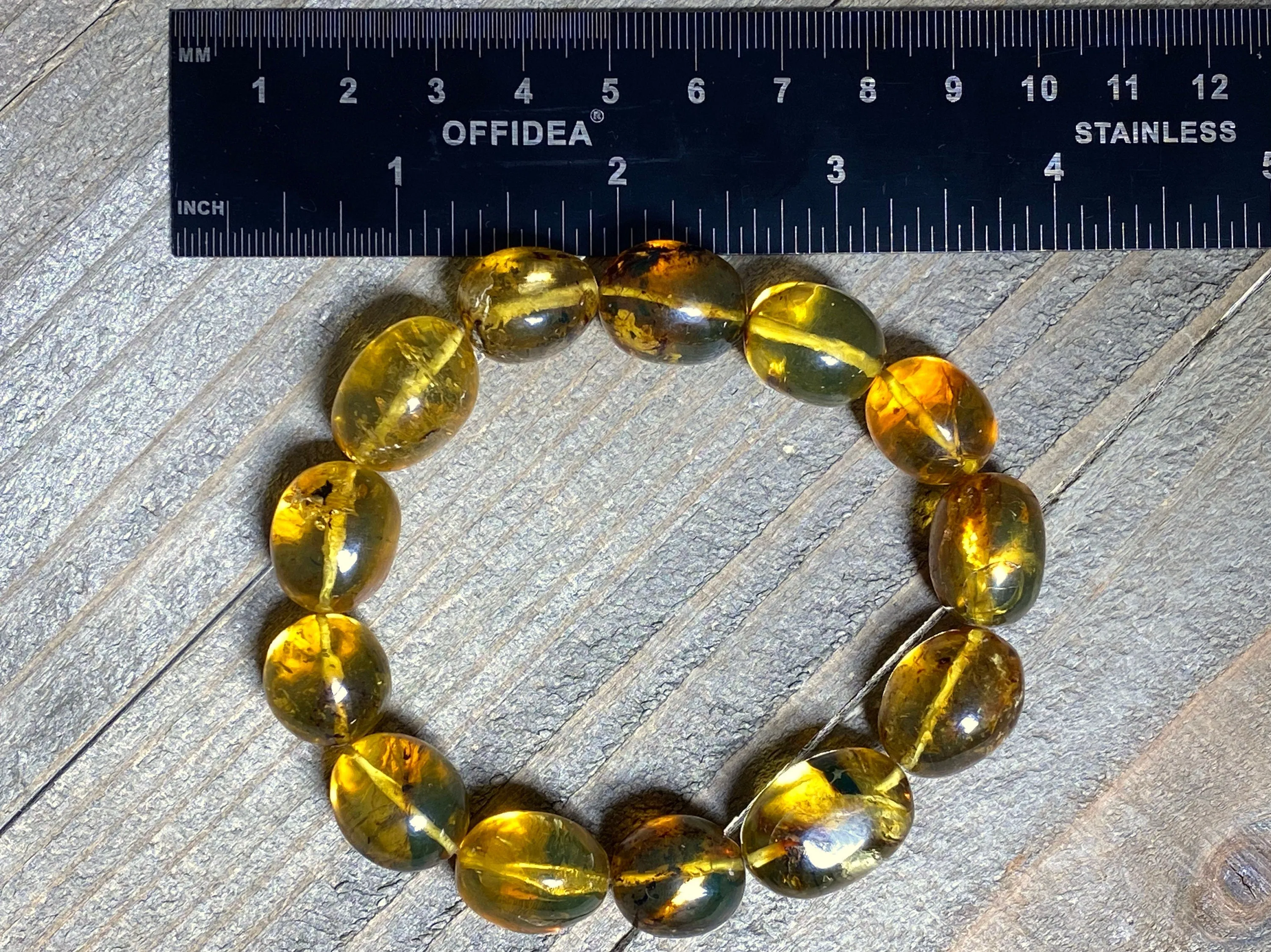 Mexican AMBER Crystal Bracelet - Beaded Bracelet, Handmade Jewelry, Healing Crystals and Stones, 48259