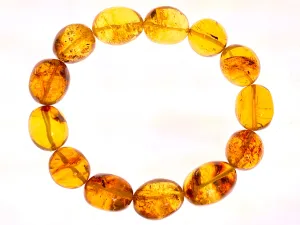 Mexican AMBER Crystal Bracelet - Beaded Bracelet, Handmade Jewelry, Healing Crystals and Stones, 48259