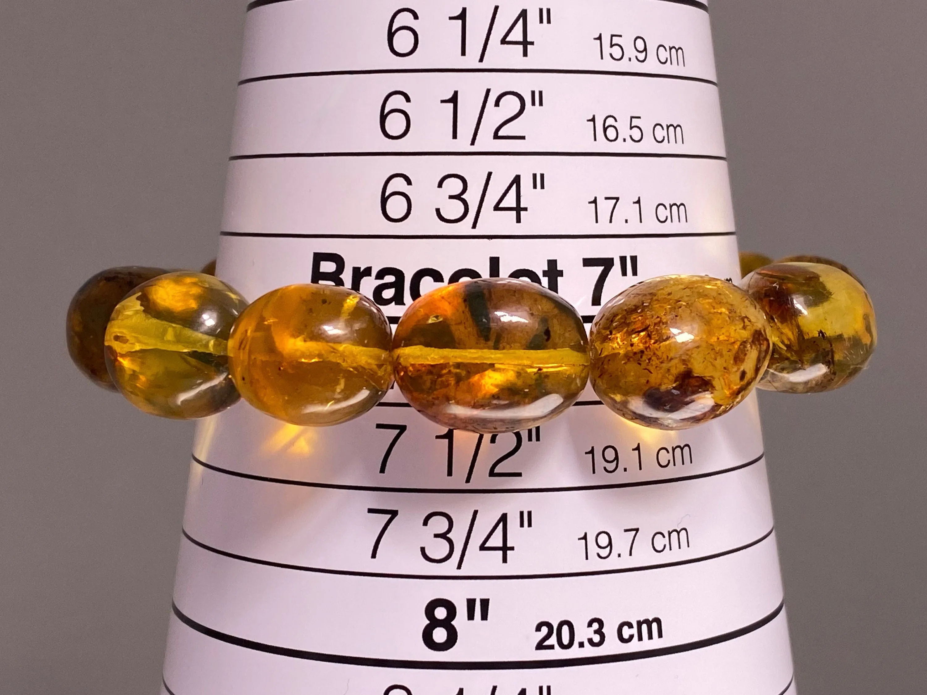 Mexican AMBER Crystal Bracelet - Beaded Bracelet, Handmade Jewelry, Healing Crystals and Stones, 48259