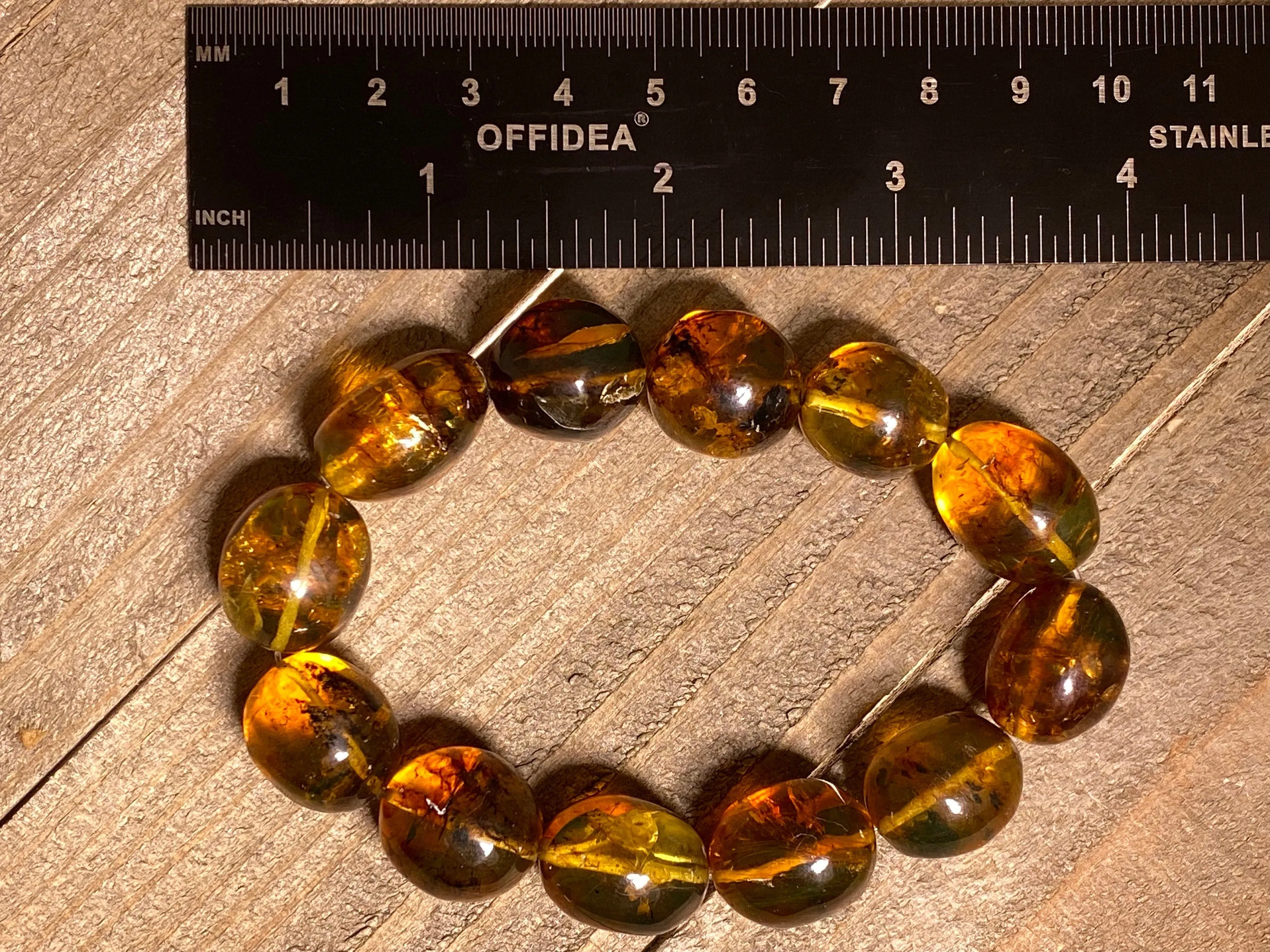 Mexican AMBER Crystal Bracelet - Beaded Bracelet, Handmade Jewelry, Healing Crystals and Stones, 48275