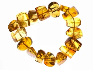Mexican AMBER Crystal Bracelet - Beaded Bracelet, Handmade Jewelry, Healing Crystals and Stones, 48384