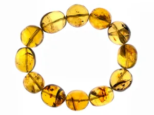 Mexican AMBER Crystal Bracelet - Beaded Bracelet, Handmade Jewelry, Healing Crystals and Stones, 48449
