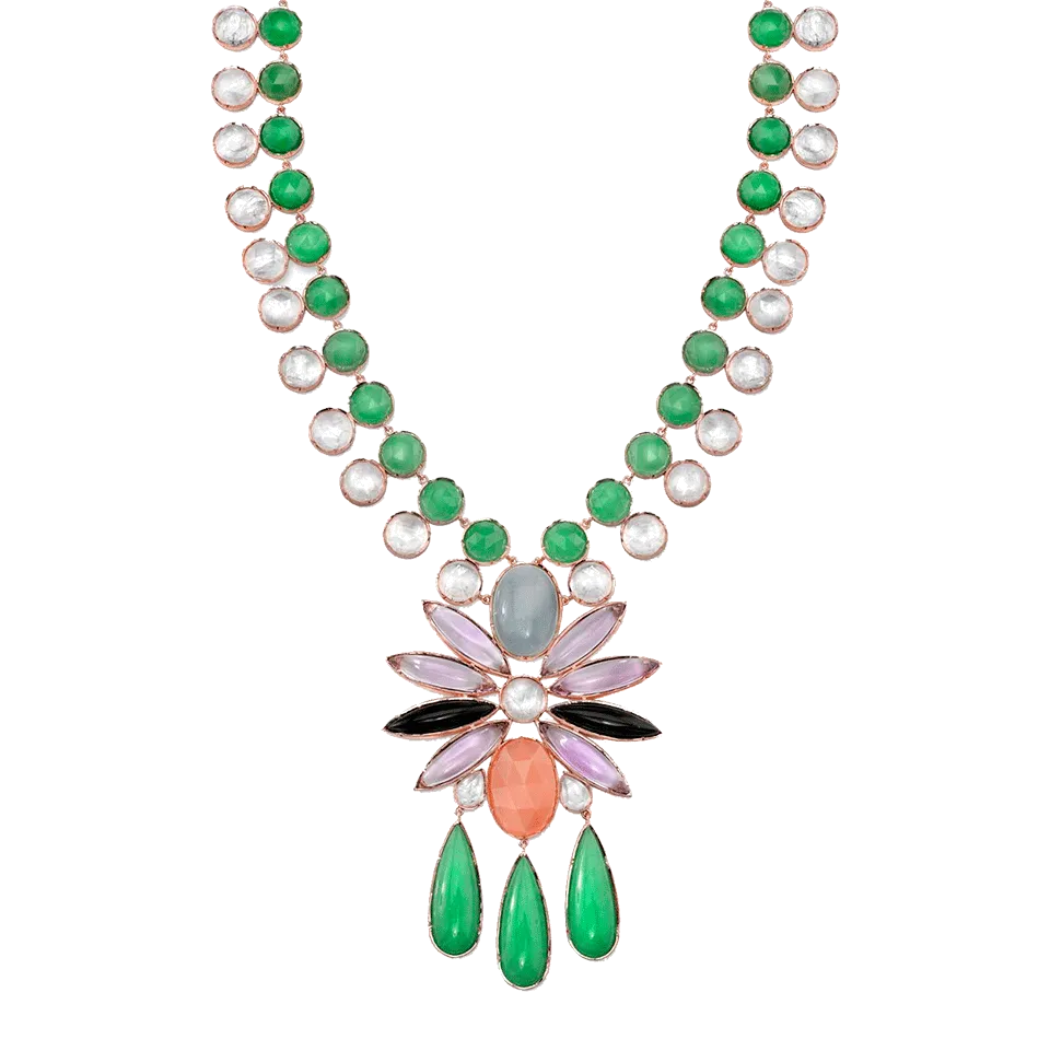 Mixed Gemstone Pendant Necklace