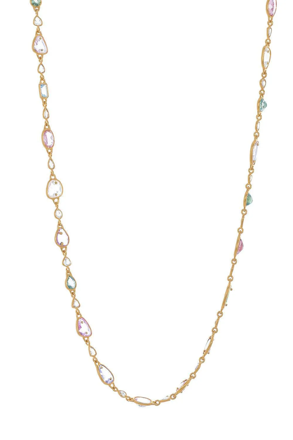Mixed Sapphire Aquamarine Affinity Necklace