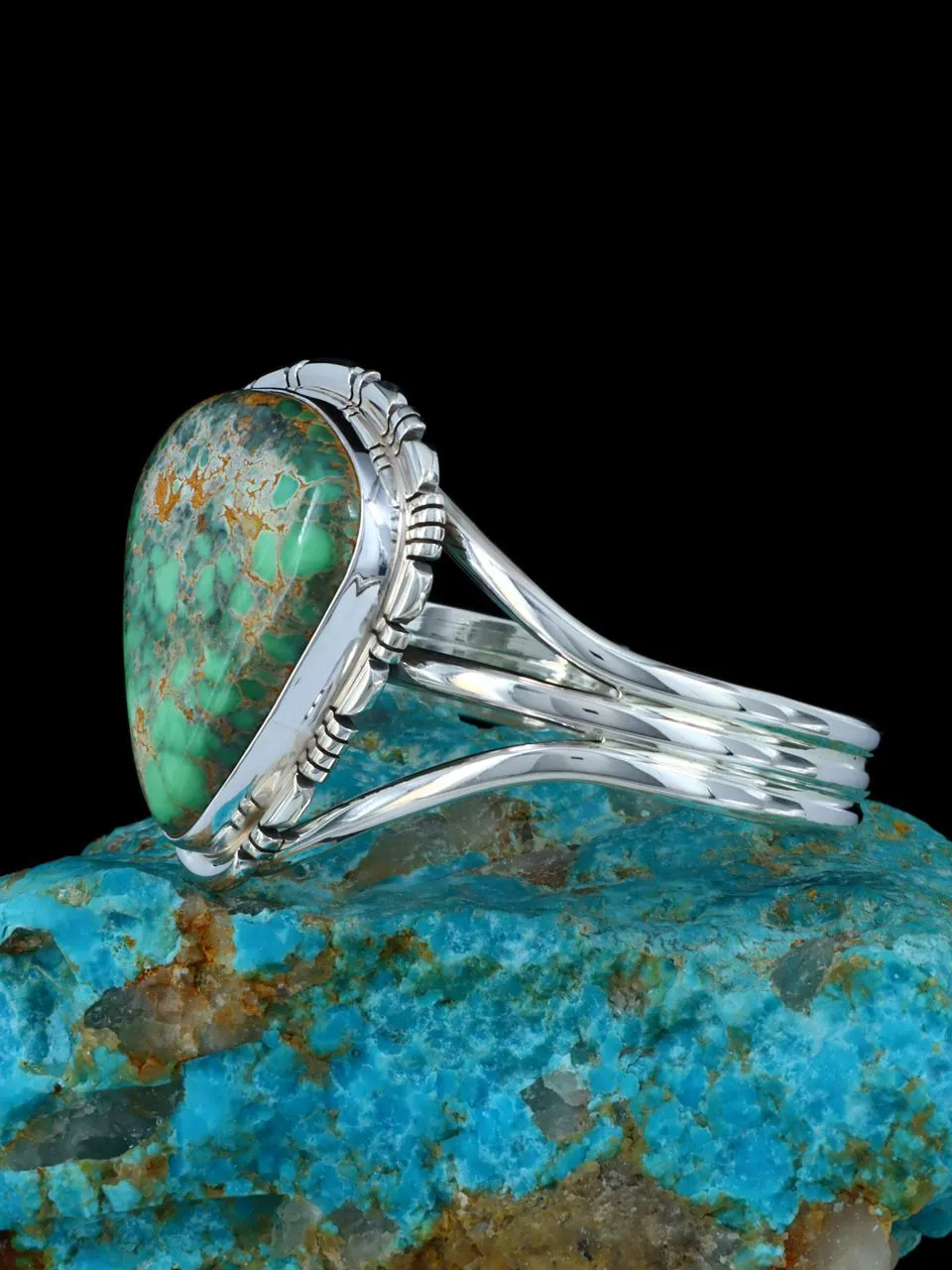 Native American Jewelry Natural Australian Variscite Cuff Bracelet