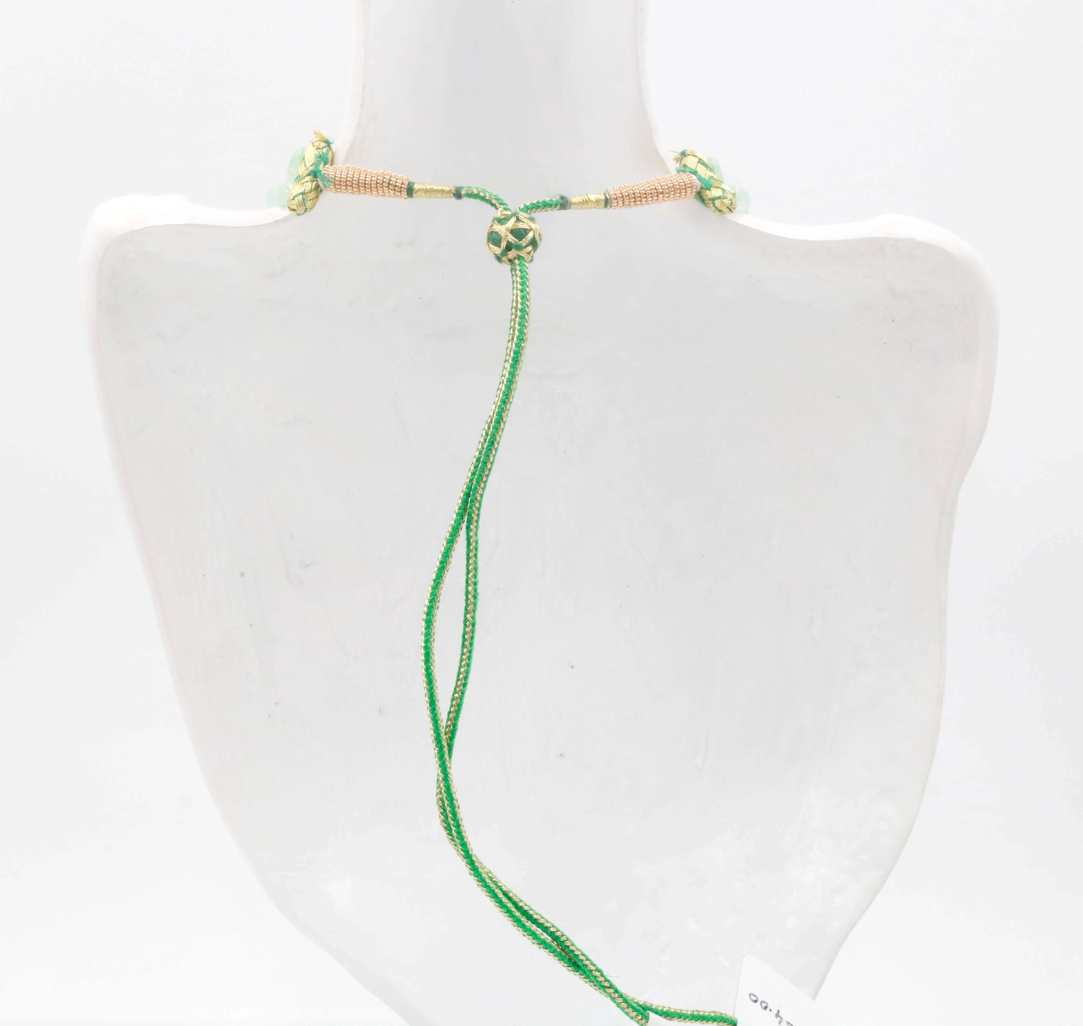 Natural Emerald Beaded Necklace Emerald Gemstone Necklace Indian Sarafa Necklace Green Necklace Genuine Gemstone SKU 6142677