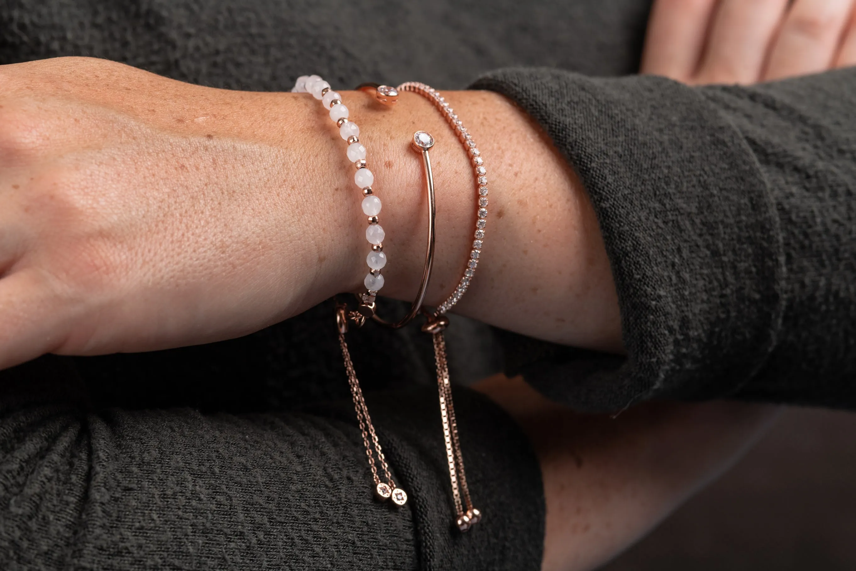 Open Crystal Bangle