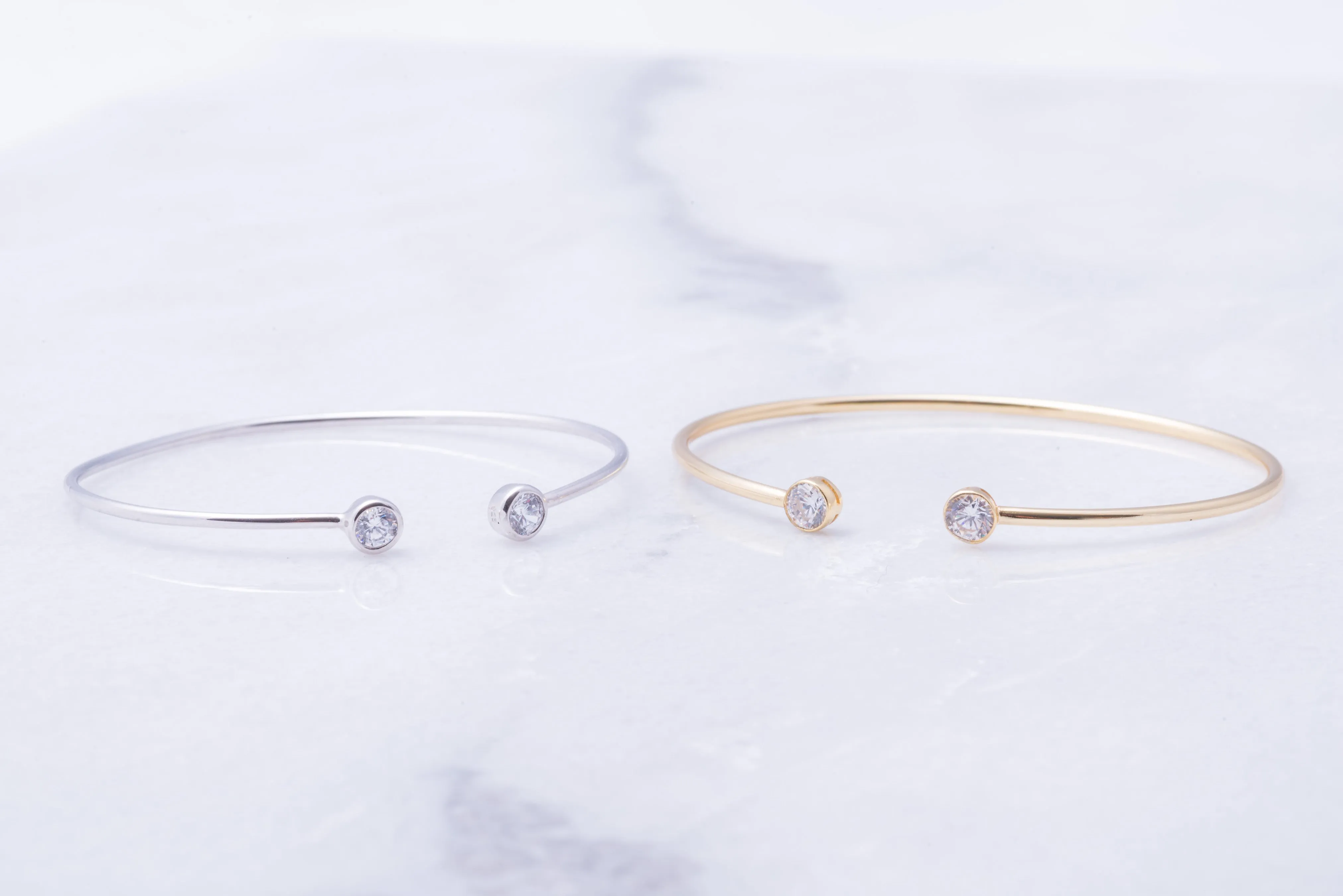 Open Crystal Bangle