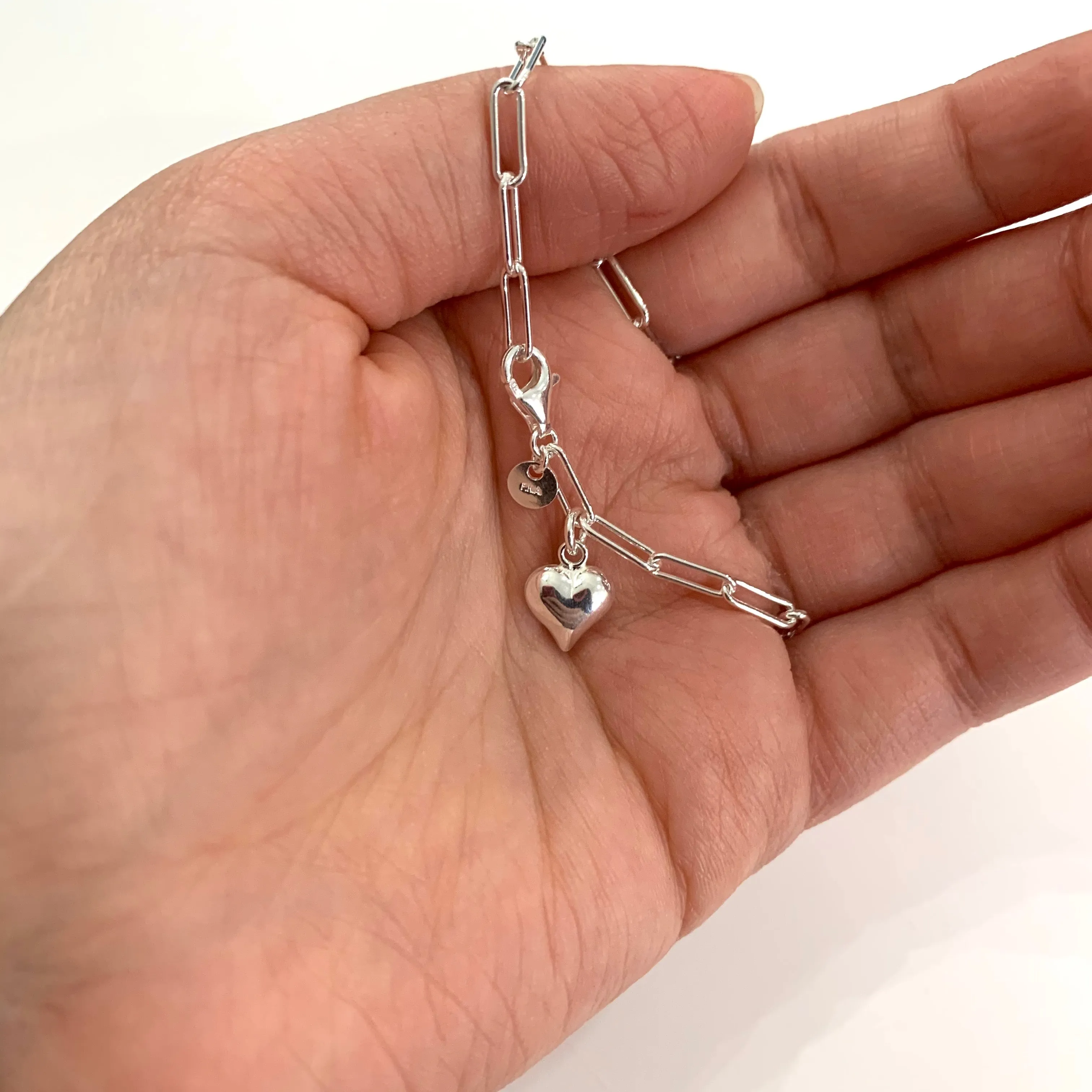 Paper Clip Heart Bracelet