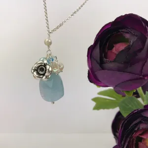 Paradise Rose Pendant (Blue) - VP282