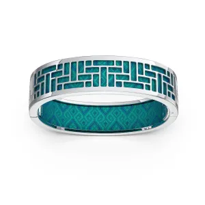 Pavilion Bangle - Andaman Green - Sterling Silver