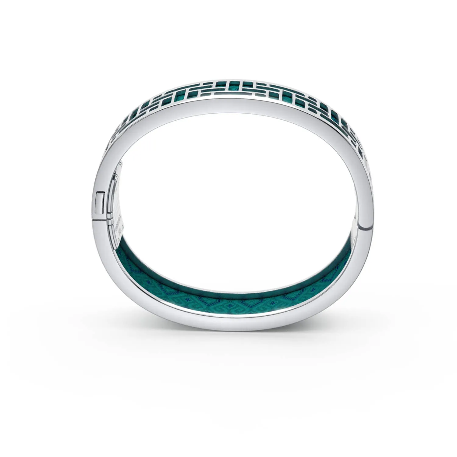 Pavilion Bangle - Andaman Green - Sterling Silver