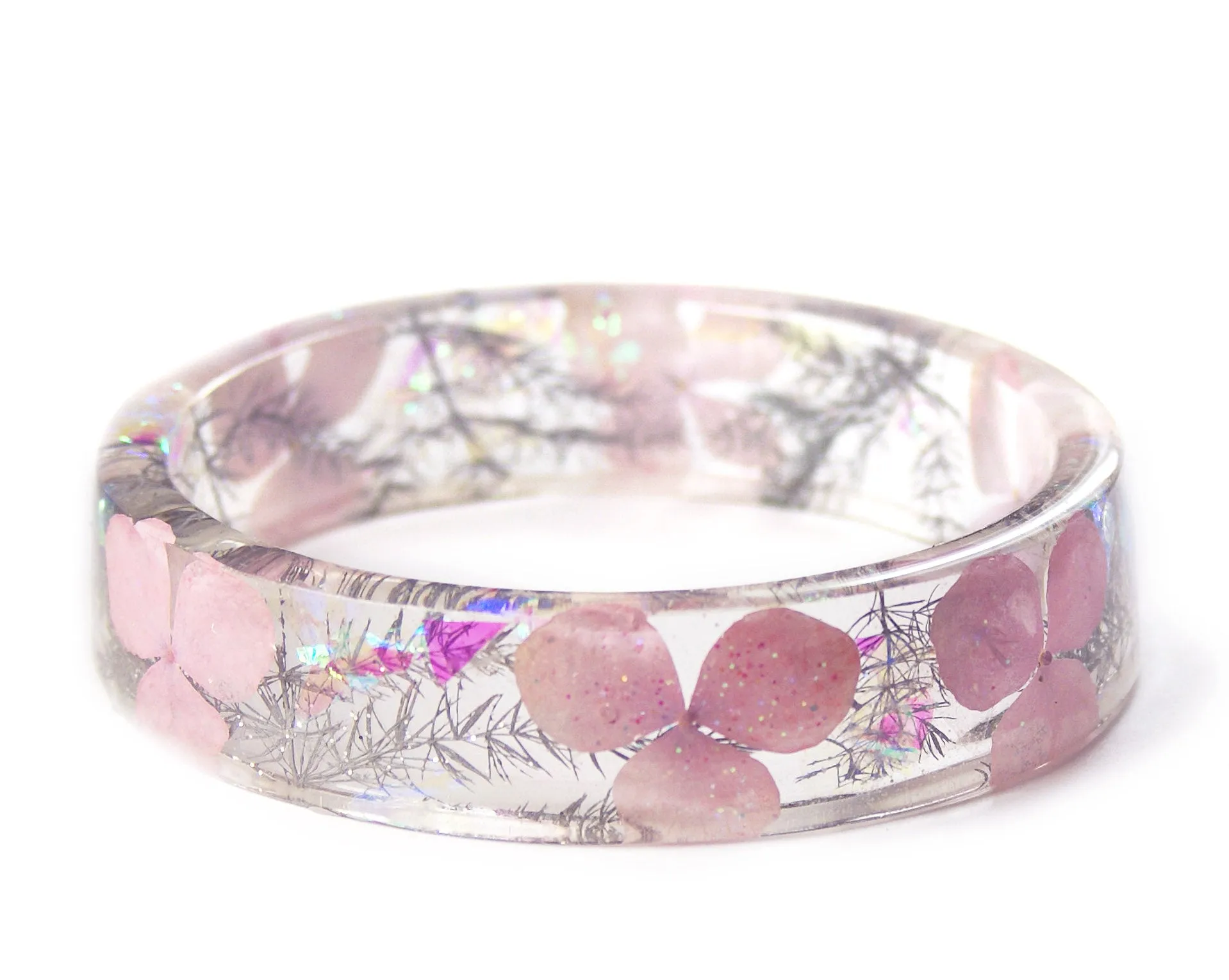 Pink Sparkle Resin Bracelet