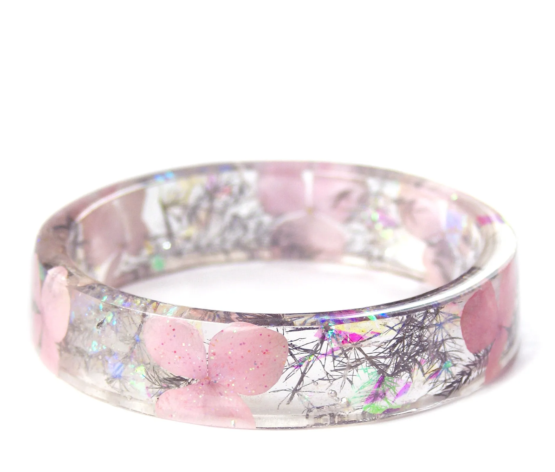 Pink Sparkle Resin Bracelet
