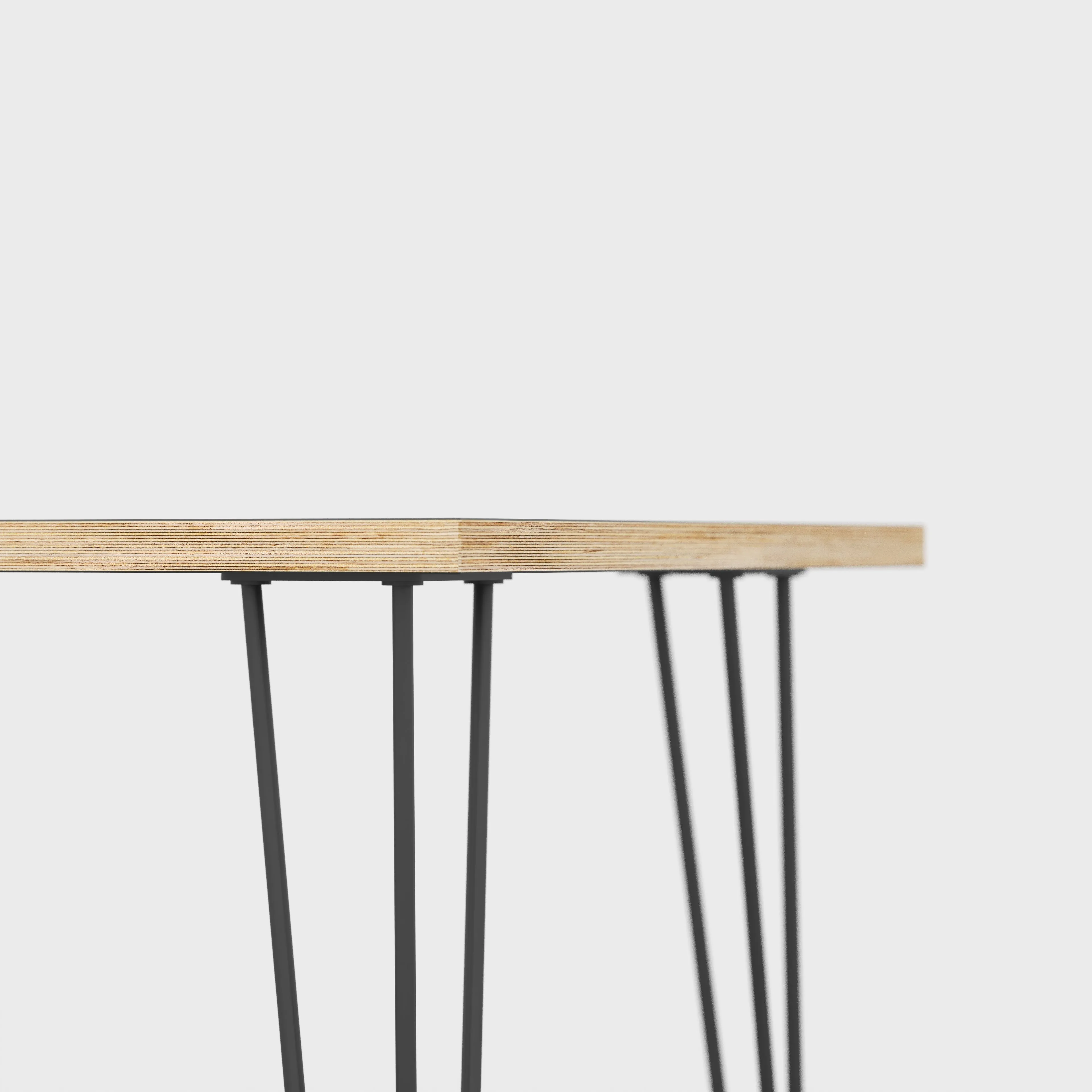 Plywood Coffee Table with Black Hairpin Legs - Formica Levante Orange - 1200(w) x 600(d) x 425(h)